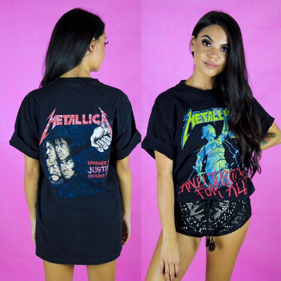 Tops - Double sided Metallica tee